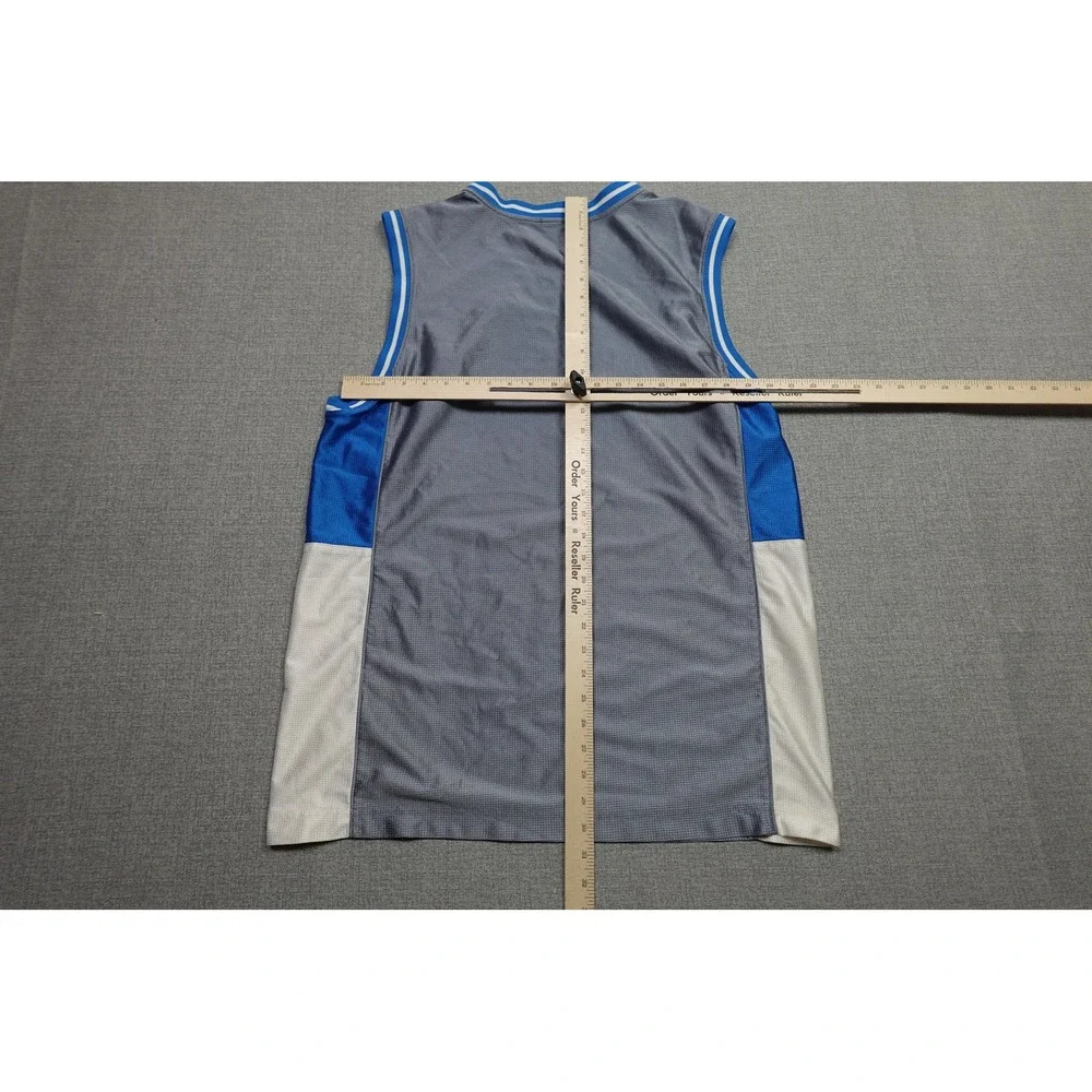 Jordan Tank Mens XL Gray Blue Jersey Mesh Basketball Jumpman Logo Athletic
